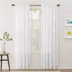 No 918 White Lace Curtains